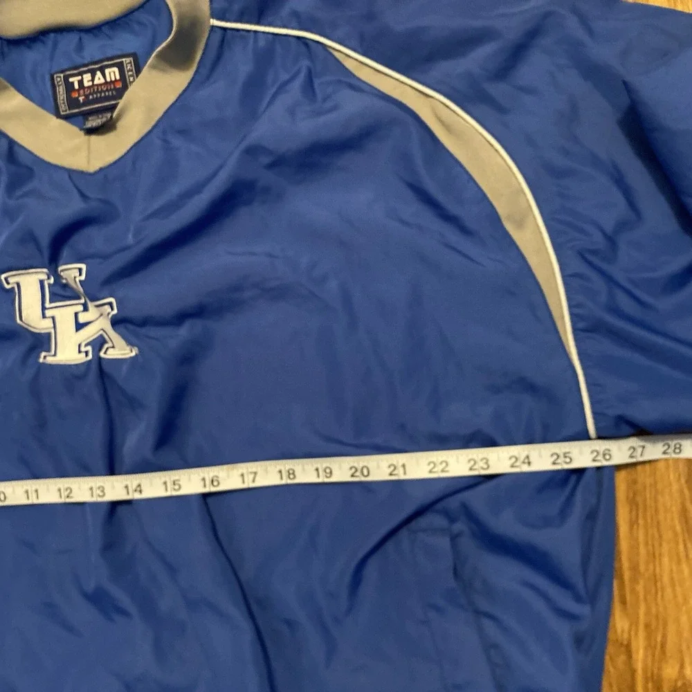 Vintage Kentucky Wildcats Pullover Windbreaker Jacket Adult 2XL Blue Long Sleeve